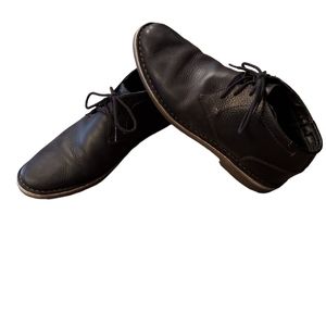 Kenneth Cole Reaction Mens Black Leather Ankle Boots Size 9.5 M